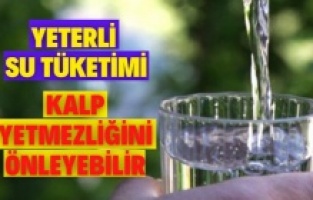 Günlük yeterli su tüketimi kalp yetmezliği riskini düşürebilir