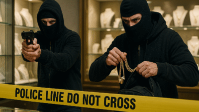 Ordu’nun Fatsa ilçesindeki Reşadiye Caddesi’nde bulunan bir kuyumcu, silahlı iki